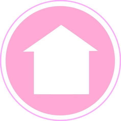 Light Pink Home Icon Clip Art at Clker.com - vector clip art online ...