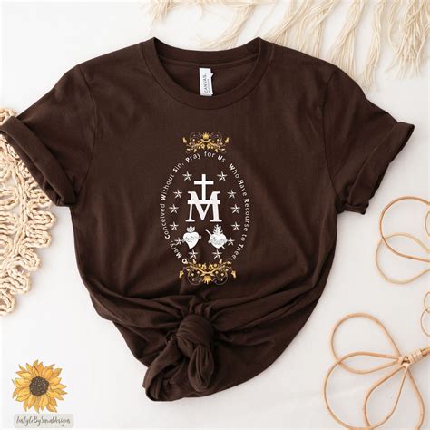 Miraculous Medal T-shirt, Virgin Mary T Shirt, Catholic Gifts for Women ...