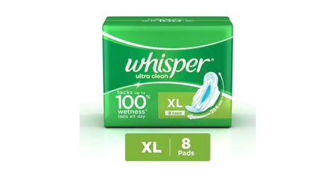 Whisper Ultra Clean (New Wings Xl) Regular L 8 Nos Pads : Buy Whisper ...
