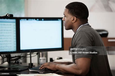 Image result for Black Man Using Computer