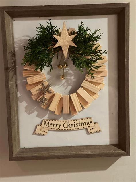 A jenga block wreath created by Just That Perfect Piece | Christmas crafts, Christmas crafts diy ...