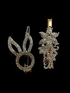 METAL HAIR CLIP PINS GIRLS AND WOMAN COMBO PACK OF 2 : Amazon.in: Jewellery