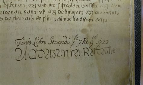 The 1722 Manuscript