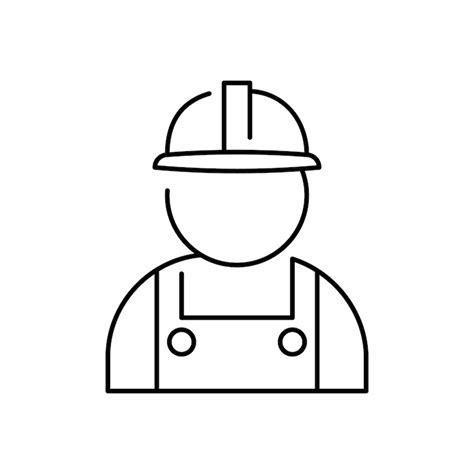 Engeneer or worker icon isolated industrial man symbol builder icon eps ...