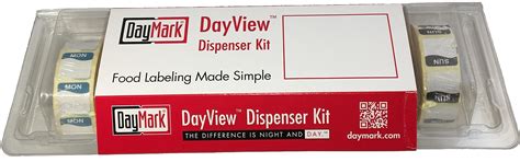 Daymark days of the week labels with dispenser 19mm x 19mm square ...