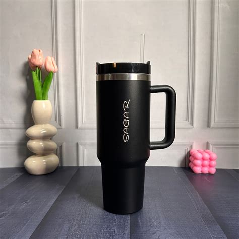 Personalized 40oz Steel Leak Resistant Tumbler with Straw & Lid | Cust ...