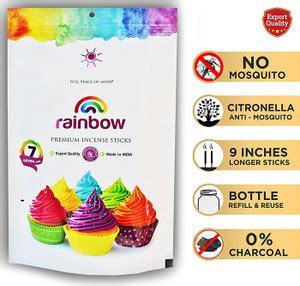 MARSHLAND Rainbow Incense stick seven in one Fragrance sticks Pack of 1 ...