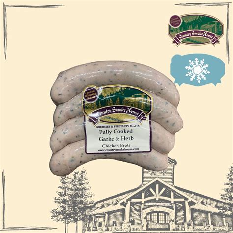Garlic & Herb Chicken Brats – Country Smoke House
