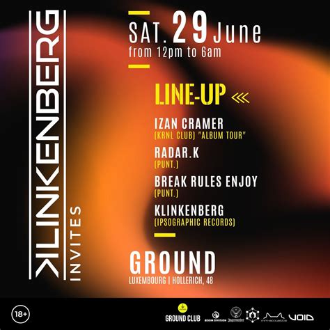 KLINKENBERG invites w./ Izan Cramer / Radar.k / Break Rules Enjoy, Rue ...