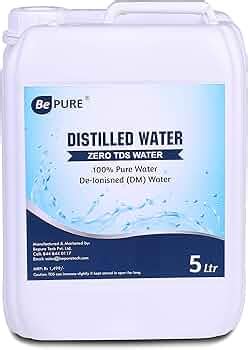 Bepure Distilled Water 5L Ultrapure with 0 TDS for Battery/Humidifiers ...
