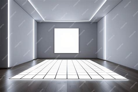 Premium Photo | Art in a room with reactive LED floor panels mockup ...