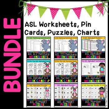 Image result for ASL Worksheets Bundle