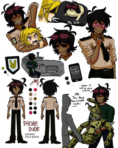 Phone dude FNAF4 - Design by Pole-Bear, Made by Wolf con F | Fnaf ...