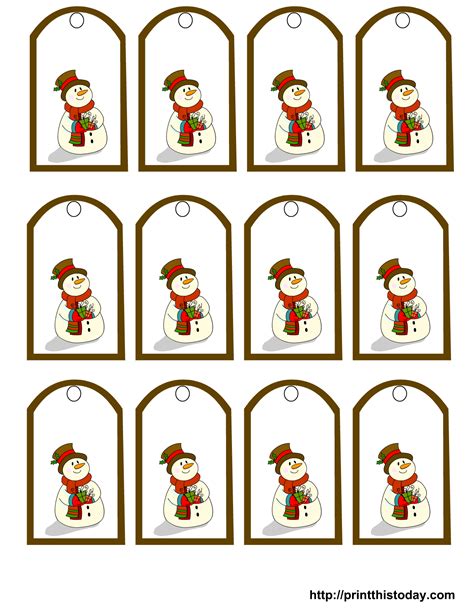 Free Printable Christmas Gift Tags To Color