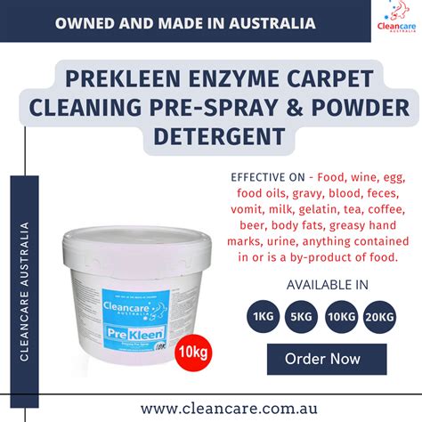 Prekleen Enzyme Carpet Cleaner Pre-Spray & Powder Detergent - Cleancare ...