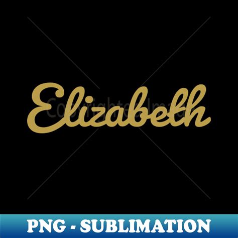 Elizabeth Cursive Script Typography Gold Text - High-Resolut - Inspire ...