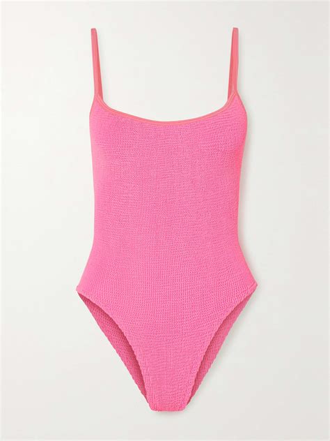 Hunza G Pink Pamela One-Piece Swimsuit