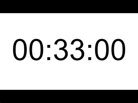 33 Minute Timer - 33 Minute Countdown Timer - YouTube