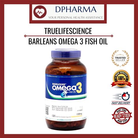(READY STOCK)BARLEANS OMEGA 3 FISH OIL ,120 CAPSULES (EXP: 09/2025 ...