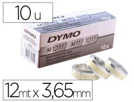 Cinta dymo aluminio con adhesivo 12mm x 3,65mt para rotuladora ...