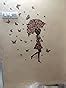 Decals Design 'Floral Umbrella Girl and Butterflies' Wall Sticker (PVC ...