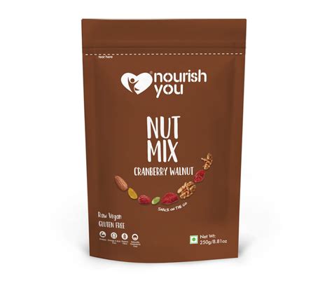 CRANBERRY WALNUT NUT MIX - Healthy Snack | Nourish You