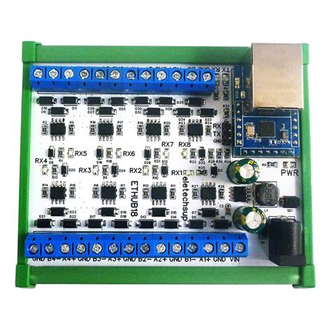 2 PCS 1/8 Port Industrial Modbus gateway server | Ubuy India