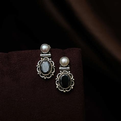 925 Silver Oxidesed Ear Studs Starting @ ₹750 | Free Delivery