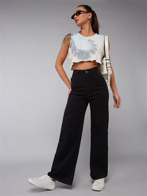 CHASEstretch™ Women's Black Wide Leg High Rise Denim Jeans