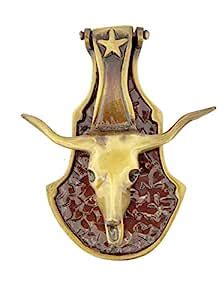Brass World Bull Head Design Brass Door Knocker : Amazon.in: Home ...