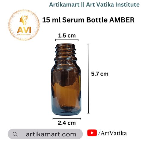 15ml Pharma Grade Amber Glass Serum Bottle | 18mm Neck | Buy Now