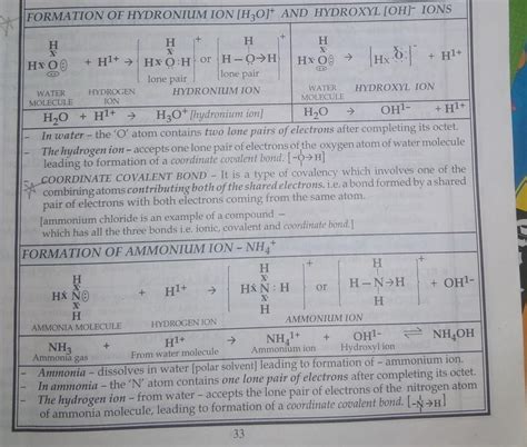 explain the structure of hydronium ion ammnion ion - Brainly.in