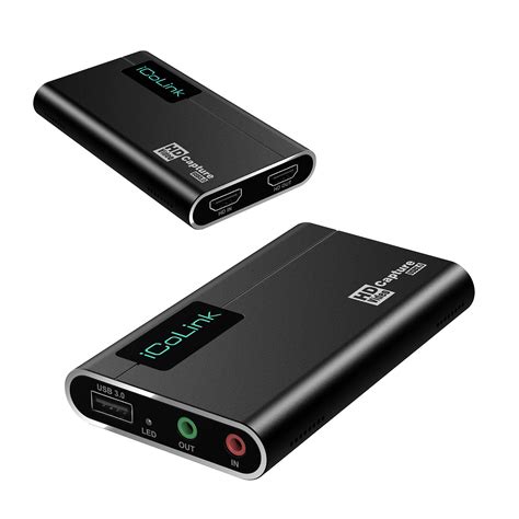 icolink 4K Capture Card,USB3.0 HDMI Game Video Capture,with Mic Input ...