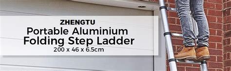 ZHENGTU Aluminium Folding Step Ladder Portable and Compact 7-Steps ...