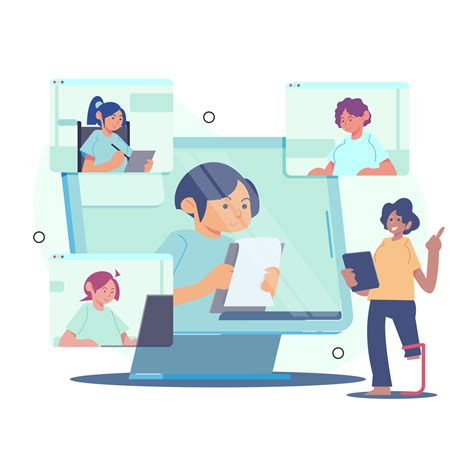 personas que tienen una reunión de negocios. encuentros virtuales con diversas razas y personas ...
