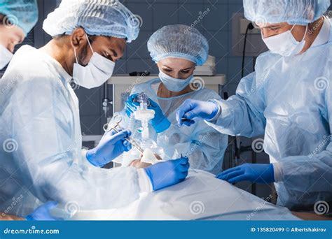 Pre Oxygenation for General Anesthesia. Surgery Equipment Stock Image ...