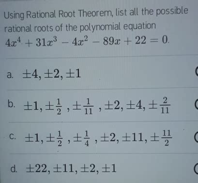 Factor Polynomials Using Rational Root Theorem 的图像结果