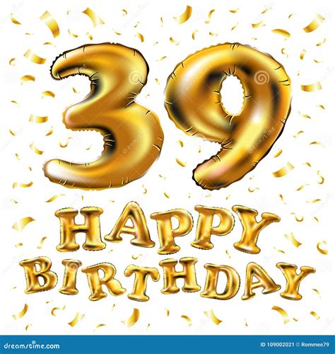 39 Años De Aniversario, Celebración De La Alegría Del Feliz Cumpleaños ...
