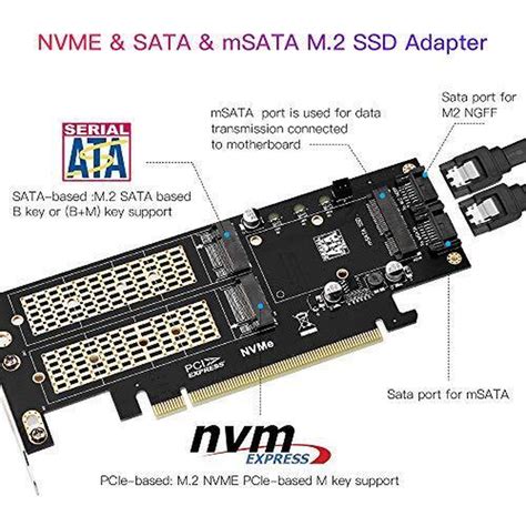 3 in 1 NGFF and Msata SSD Adapter Card, M.2 NVME to India | Ubuy