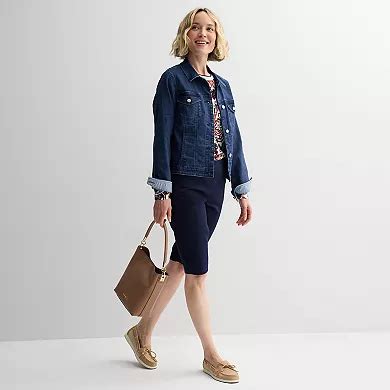 Women's Croft & Barrow® Printed Crew Neck Pullover Sweater