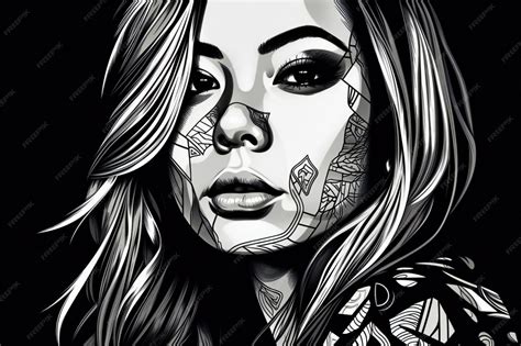 Black And White Contrast Portrait