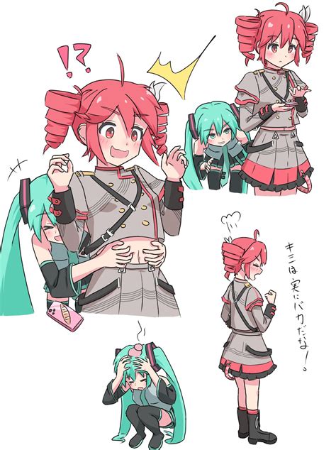hatsune miku, kasane teto, and kasane teto (vocaloid and 2 more) drawn ...