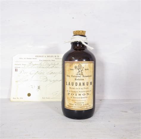 Laudanum Opium Apothecary Bottle REPRODUCTION Label Amber - Etsy