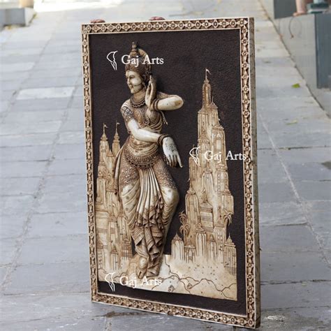 White Marble Lady Wall Panel | 54 Inch – Gaj Arts