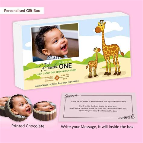 Order Personalised Baby & Mommy Giraffes Birthday Invitation With ...
