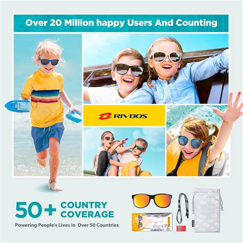 Buy RIVBOS Kids Sunglasses with Strap Polarized UV Protection Flexible ...
