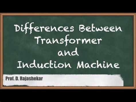 Difference Between Transformers And Induction Machines In Electrical ...