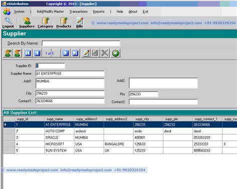 Supply and Distribution System in .NET - VB.NET, SQL Server Project ...