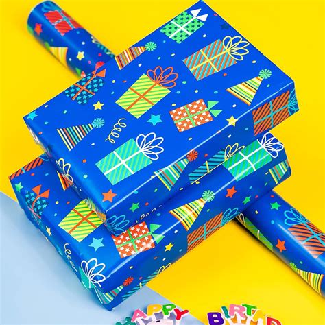 Buy WRAPAHOLIC Birthday Wrapping Paper Roll - Various Gift Boxes on ...
