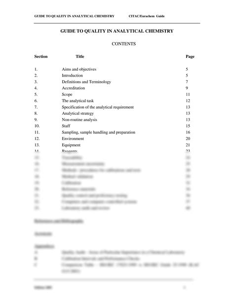 Guide To Quality In Analytical Chemistry